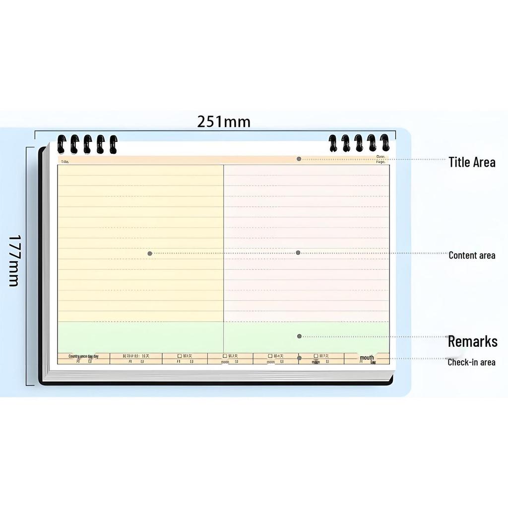 Error Correction B5 Landscape Notebook: Lined & Grid Loose-Leaf for High School Students