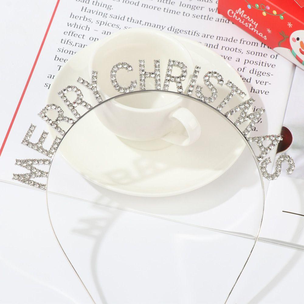 Fashion Women Ladies Princess Crown MERRY CHRISTMAS Headband Party Tiara Xmas Headpiece Hair Hoop