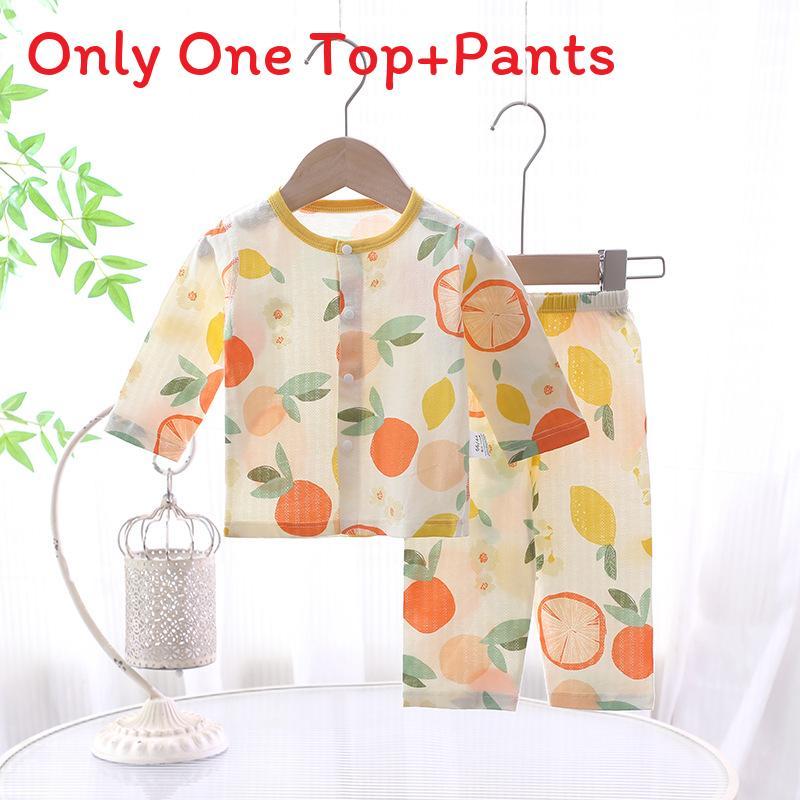 

Baby Cotton Summer Pajamas Set With Anti Bacterial Fabric For Newborns And Infants Style I,100cm