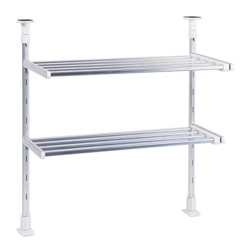 TAKUBO Takubo Draining Shelf Series, Expandable Tension Shelf, 2 Tiers, Width 50-90cm, TP2-90L