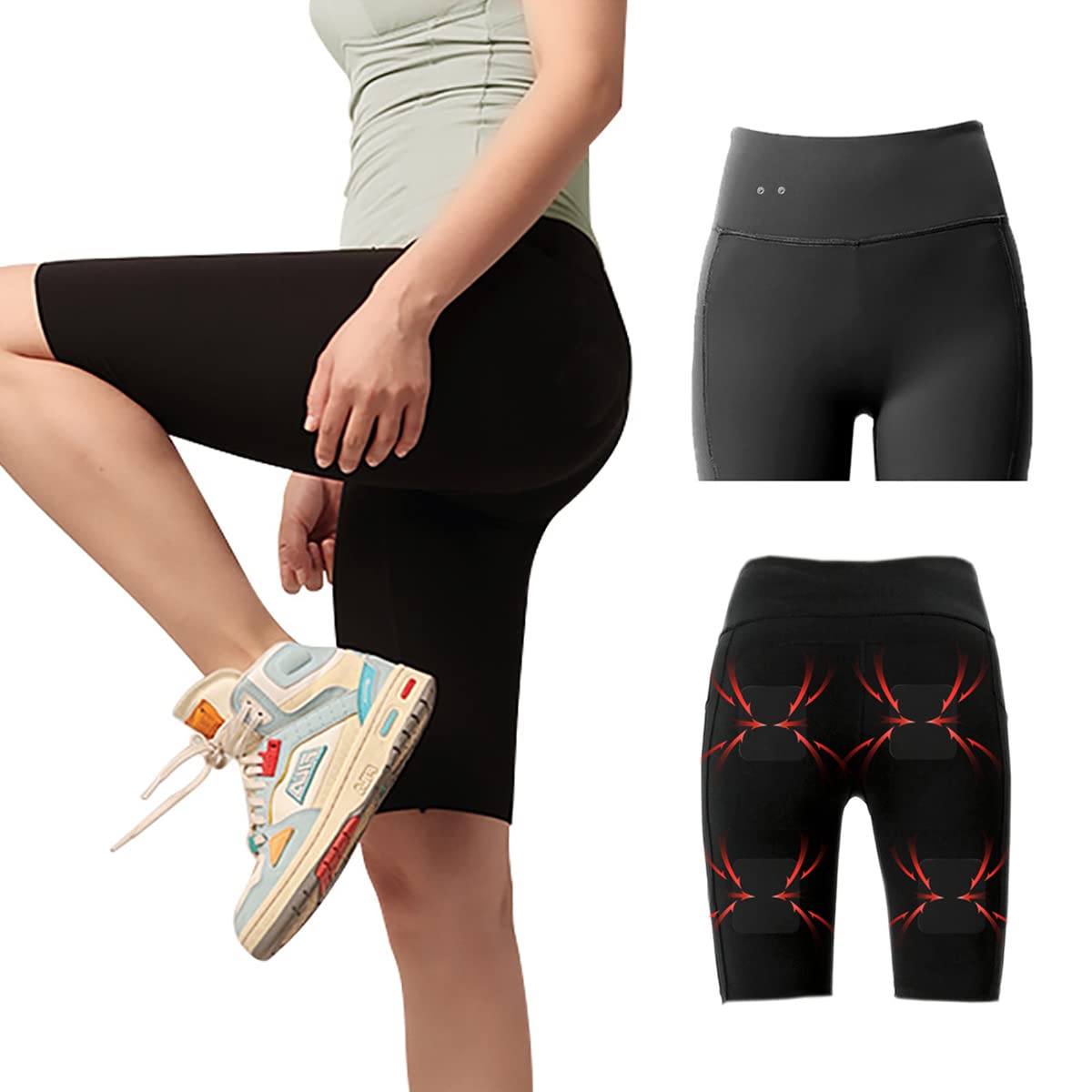 

ems Fitness 8 Упражнение 19 Вибрация 20 минут Автоматическое питание USB во время работы Частичная мышца бедра Красивые без гелевых листов для [ЭНЕРГИЧНЫХ] ягодиц, чёрный