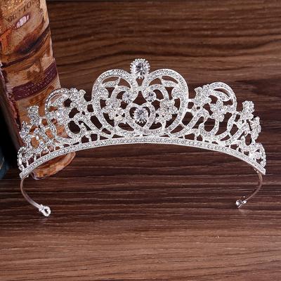 New Bridal Wedding Accessories, Simple Alloy Style Bridal Crown Headpiece with Rhinestones