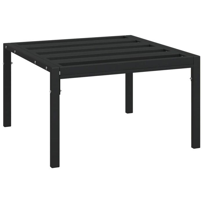 VidaXL Table basse de jardin noir 60x60x35 cm acier, table de jardin, table de patio, mobilier de patio, table d'extérieur, 362726