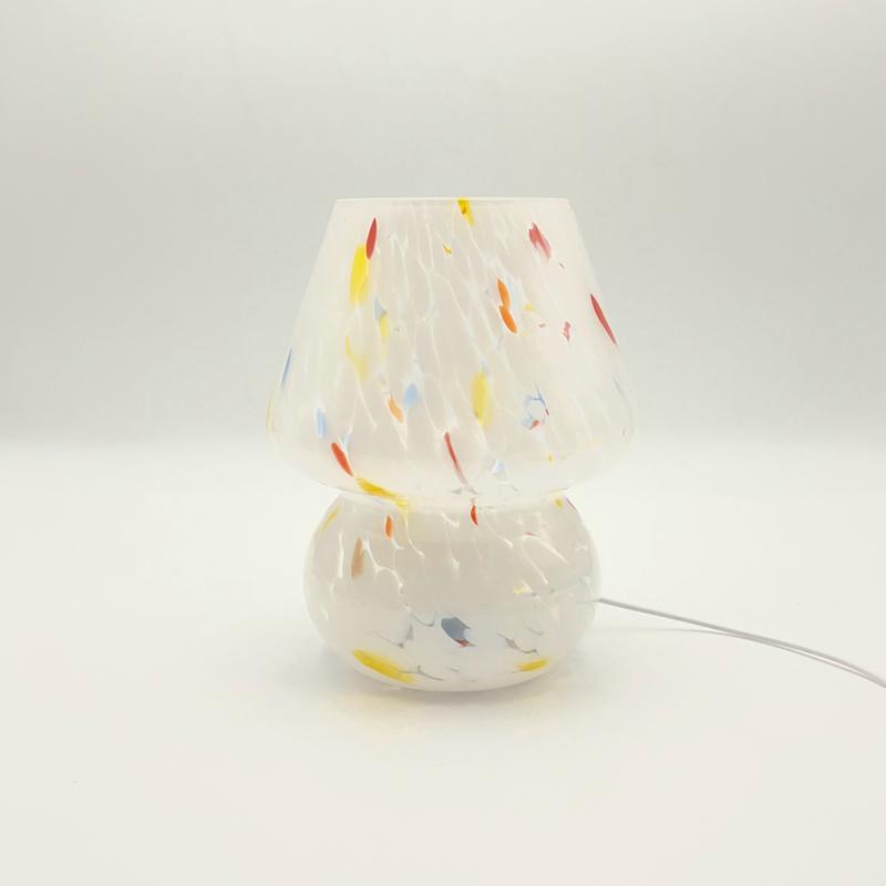 

Стеклянная светодиодная настольная лампа для спальни, прикроватные лампы, изысканный светильник, винтажный милый маленький грибной декор, лампы, окружающий свет для гостиной