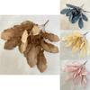Realistic Flocking Cloth Faux Foliage Bouquet For Home Decor Wedding Photography Props