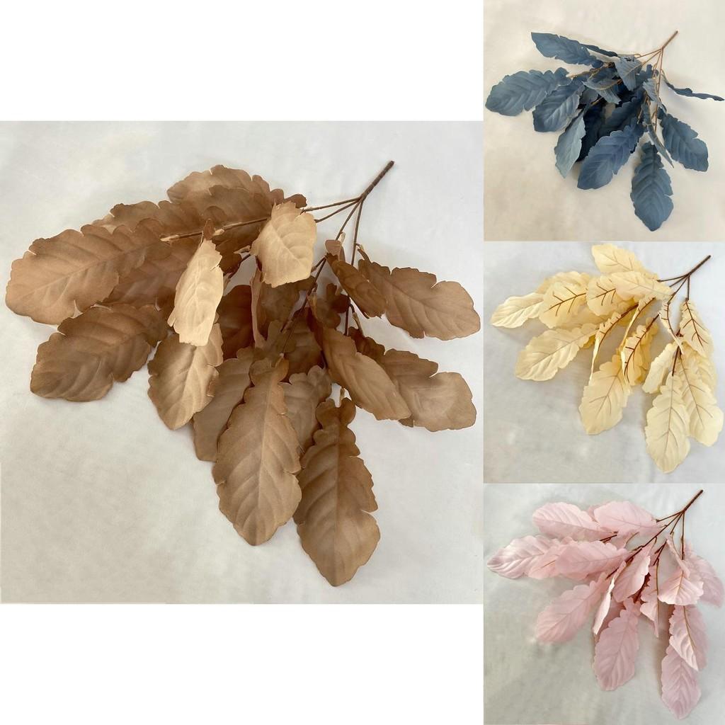 Realistic Flocking Cloth Faux Foliage Bouquet For Home Decor Wedding Photography Props