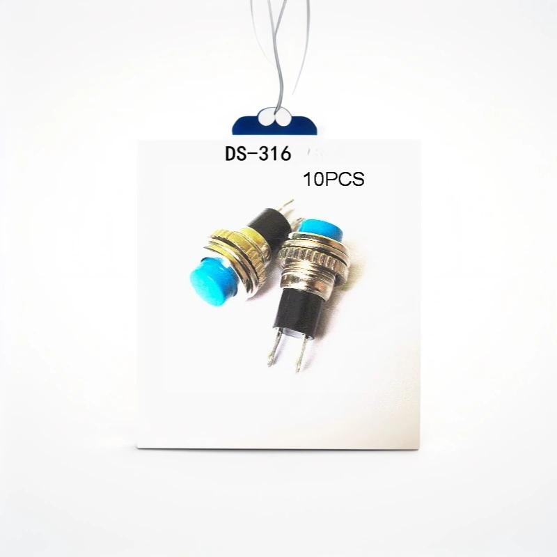 10Pcs 10Mm Momentary Push Button Switch Ds-314 Ds-316 Self Reset Threaded Panel Mount Switch For Diy Electronic Circuit Projects
