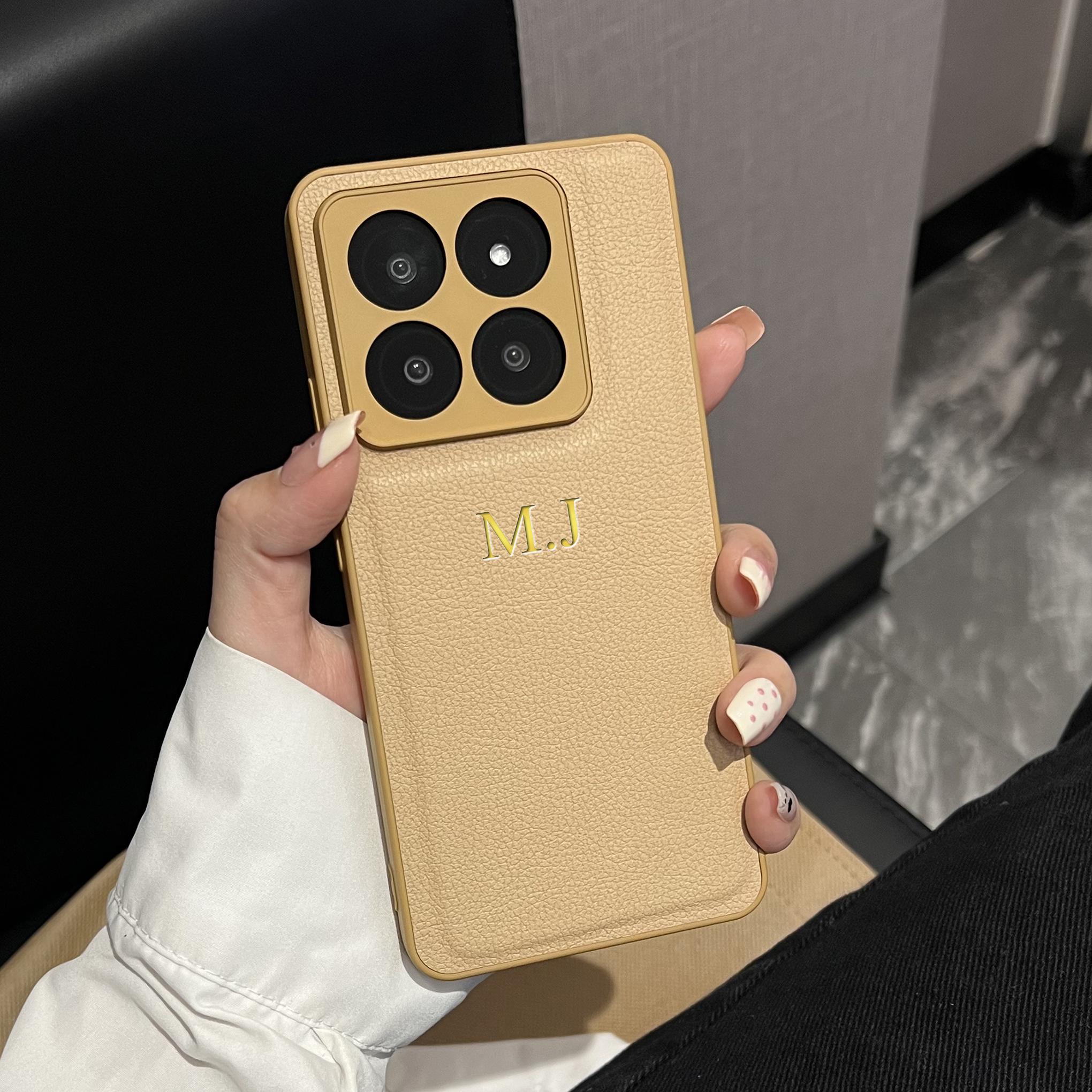 

Custom Name Gold Letter Phone Case for Xiaomi Poco X7 X5 Mi 14T 13T 11T Pro 11 Lite NE 5G Redmi Note 14 13 12 Pro 14C 13C 12C 4G Redmi 12 5G