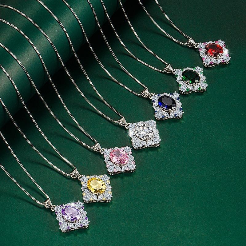 Sace Gems Collier pendentif classique de luxe en Zircon pour femmes, bijoux, cadeau de fête de promesse de mariage