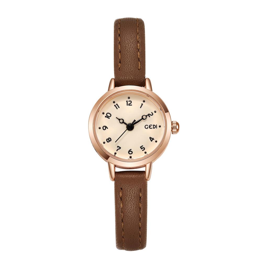 Gadi Ladies Vintage Quartz Watch With Water Resistance For Business And Casual Wear коричневый