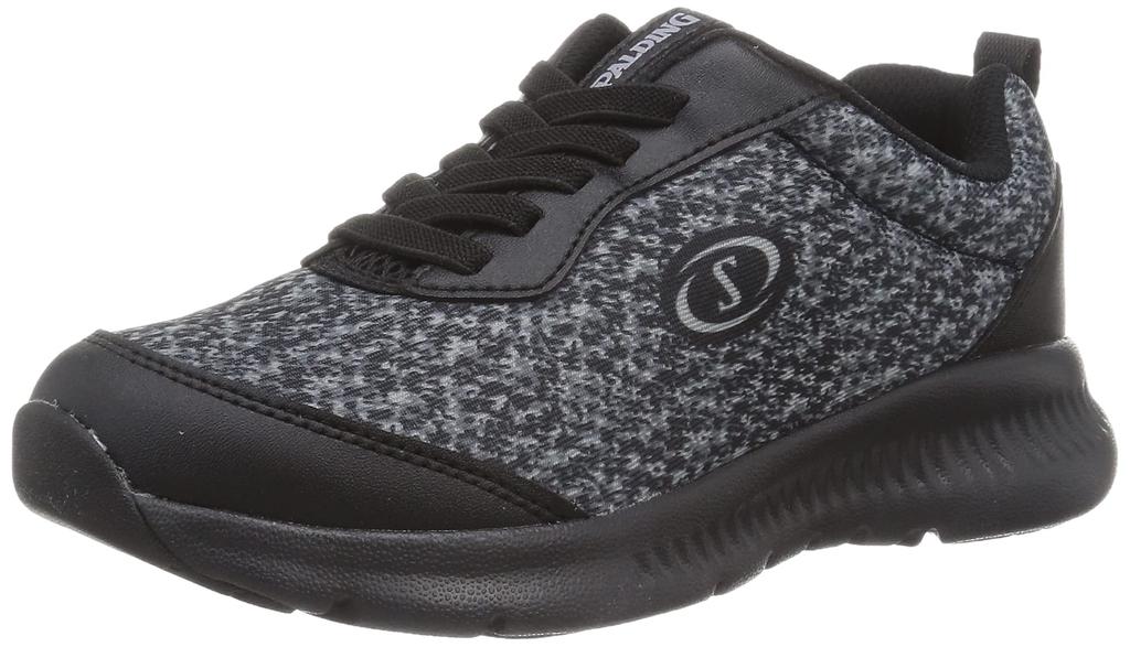 SPALDING Women's 5E JIN 3850 Wide-Waist Lightweight Walking Sneakers, Size 24.0 Cm, Black