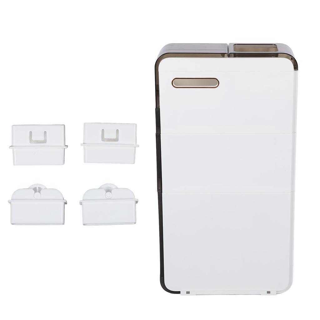 Narrow Slim Cabinet with Rolling Wheels Storage Floor Cabinet Side Organizer for Home Bathroom