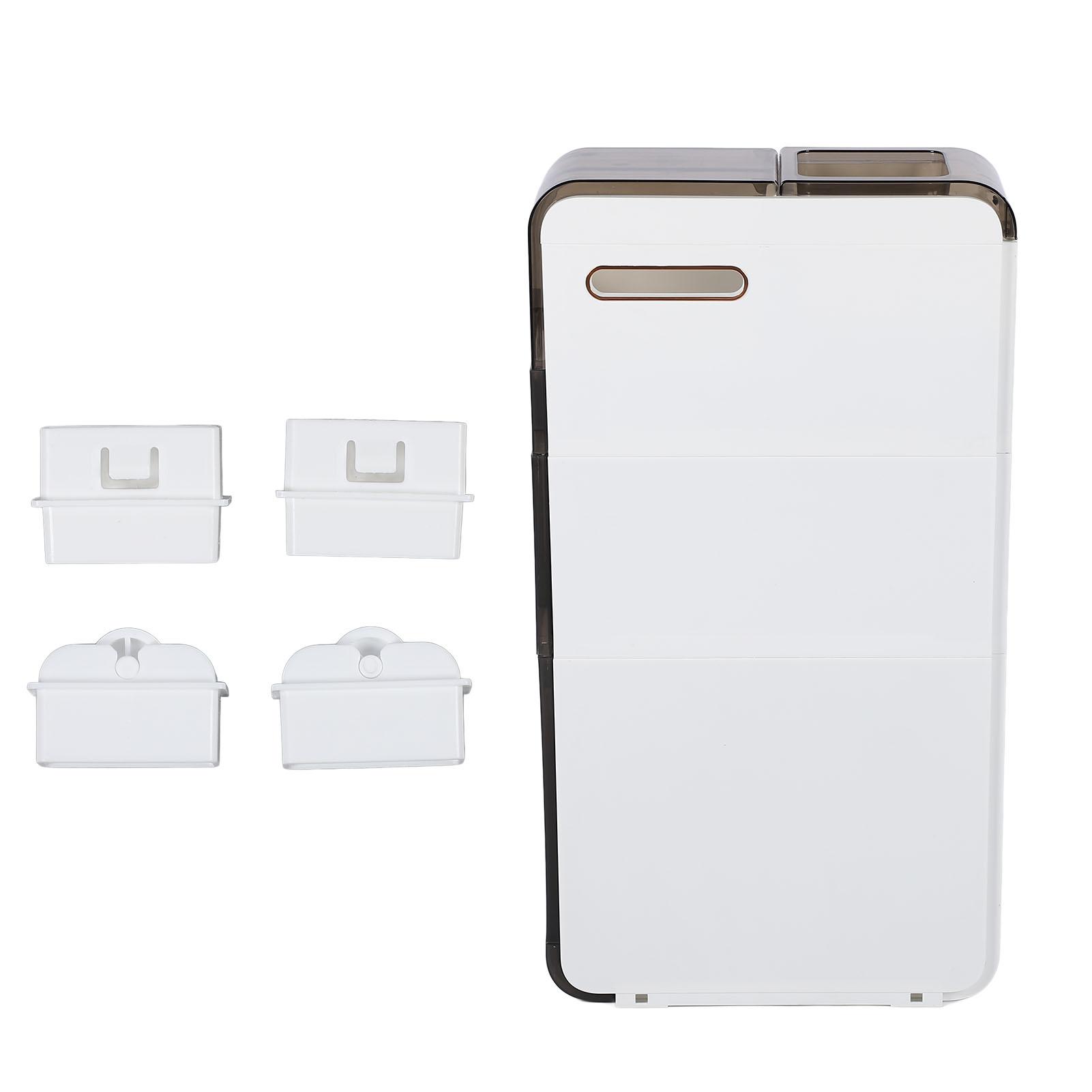 

Узкий тонкий шкаф с вращающимися колесами, напольный органайзер для хранения, боковой органайзер для домашней ванной комнаты Livin 3 Tier