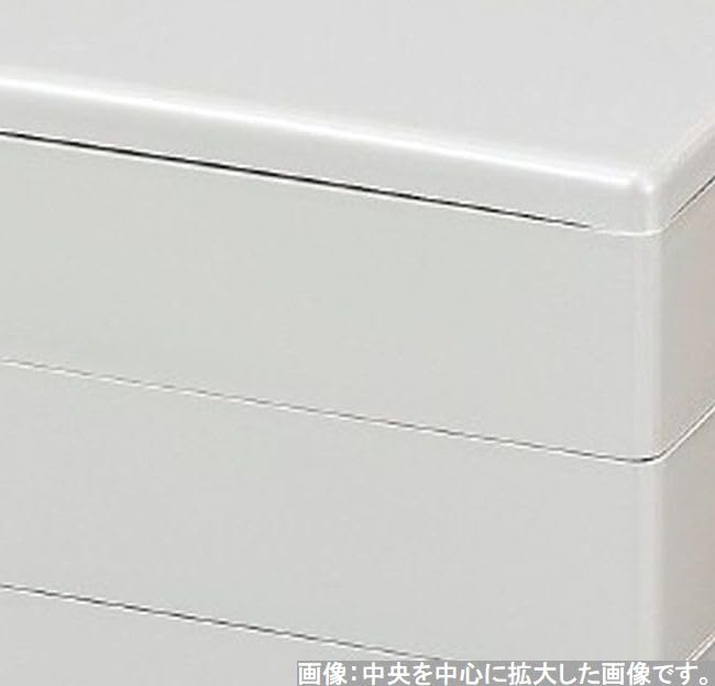 Outdoor Lunch Box Made In 3 Color White Uncoated X X J-kitchens (Lunch Box) Japan, Tiers, 6.5 Inches, Pearl, Interior, 19.5cm 19.5cm 16.5cm