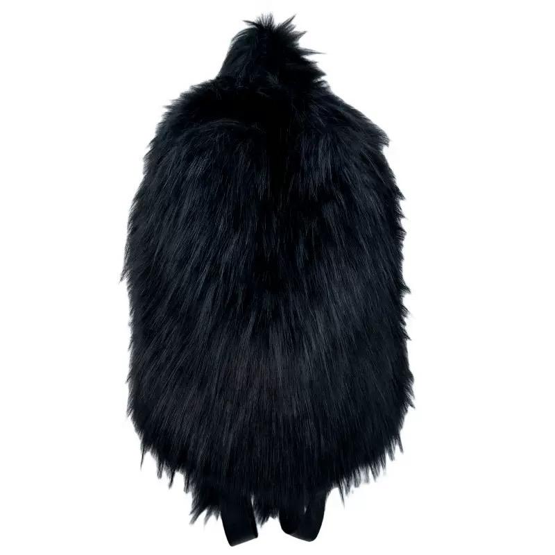 2026 NEW FASHION Y2K Faux Fur FOR Women Backpack Solid Soft Fleece Knapsack Harajuku Style Winter Ladies Bag