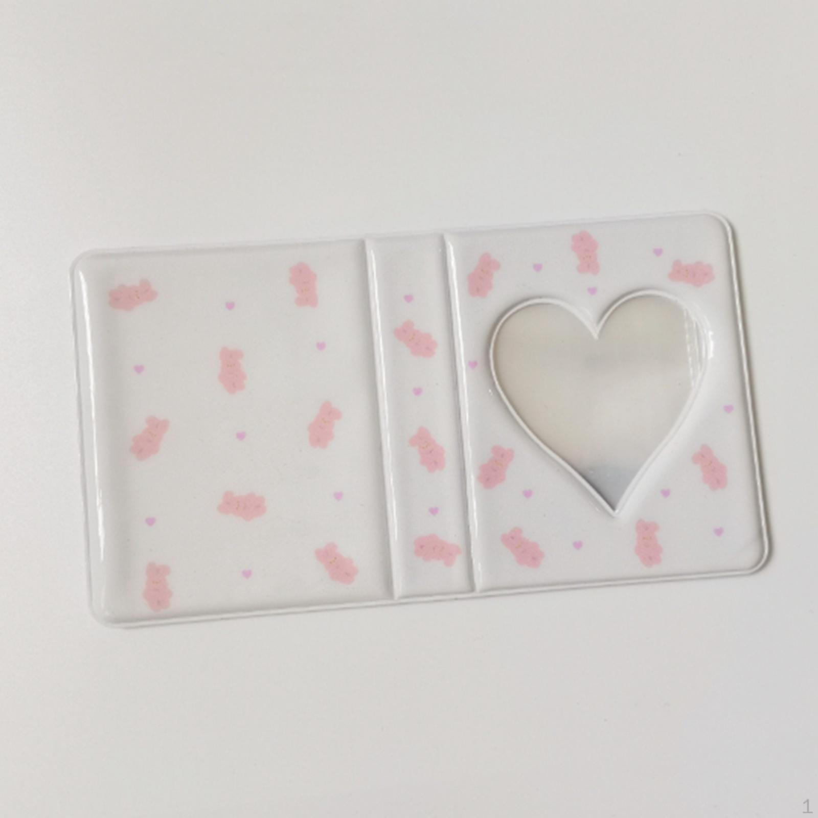 

3 Inch Compact Photo Album for Photocard Storage, Business Card Organizer Collectors Pink rabbit