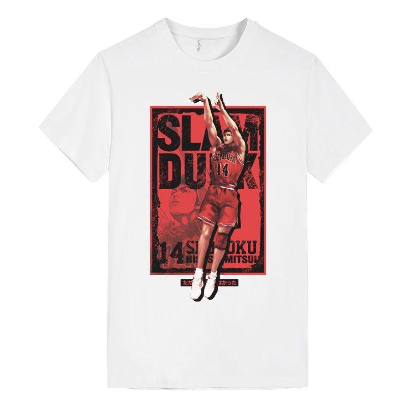 SLAM DUNK T-Shirt Guochao Ins Animation Xiangbei Sakuragi Blossom Road Herren Basketball Sport Baumwolle Kurzarm Oberteil