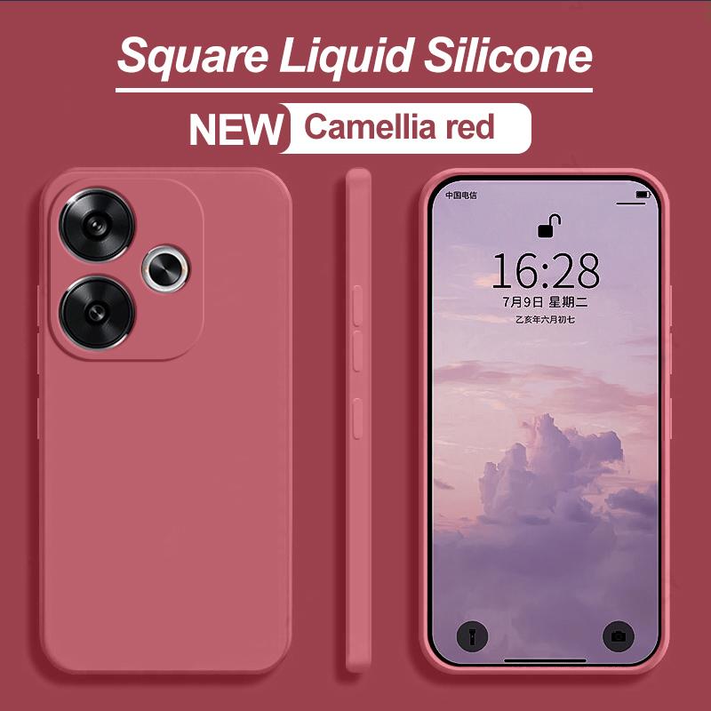 For Poco F6 Case Luxury Liquid Silicone Case For Xiaomi Poco F6 Poco F 6 PocoF6 Pro F6Pro 5G Soft Cases Shockproof Cover