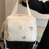 Mama Tasche Niedlicher Bestickter Bär Blume Handtasche Schultertaschen Tragbar Große Kapazität Aufbewahrung Umhängetasche