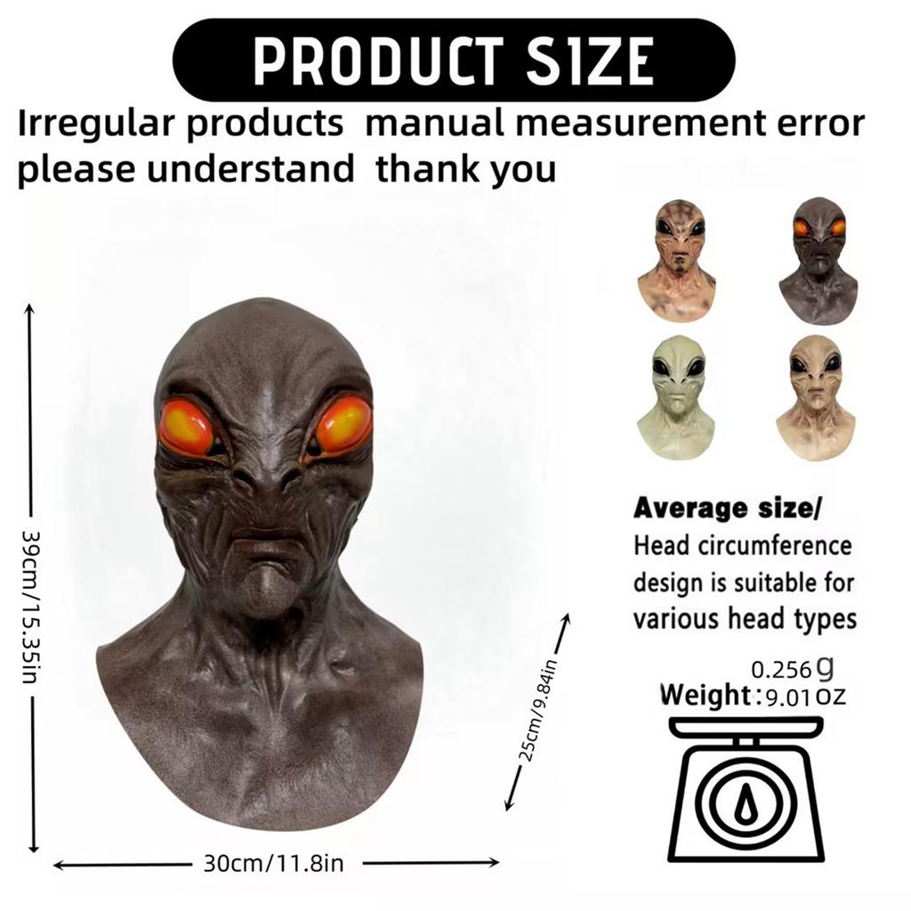 Halloween Alien Mask Scary Horrible Horror Alien Supersoft Mask Mask Creepy Party Decoration Funny Cosplay Prop Masks 2025