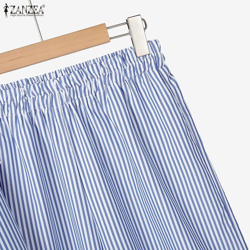 ZANZEA Dámské ležérní dvoudílné sady obleků s dlouhým rukávem a kalhotami