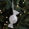 Plastic Christmas Tree Pendant Glitter Artificial Christmas Decoration  Office Decor