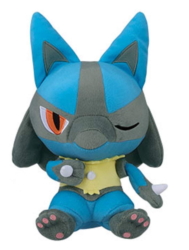 

Banpresto Pokemon Sun Moon Большая круглая мягкая игрушка Красочный Лукарио Lucario Отдельный предмет и ~Хакурю Вапореон~ [24см]