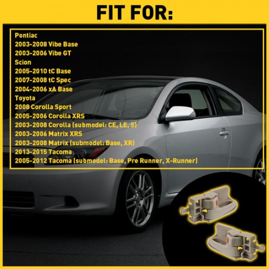 Door Handle Set For 2003-2008 Toyota Corolla Beige 2-Pcs Plastic 6920512200A2 US