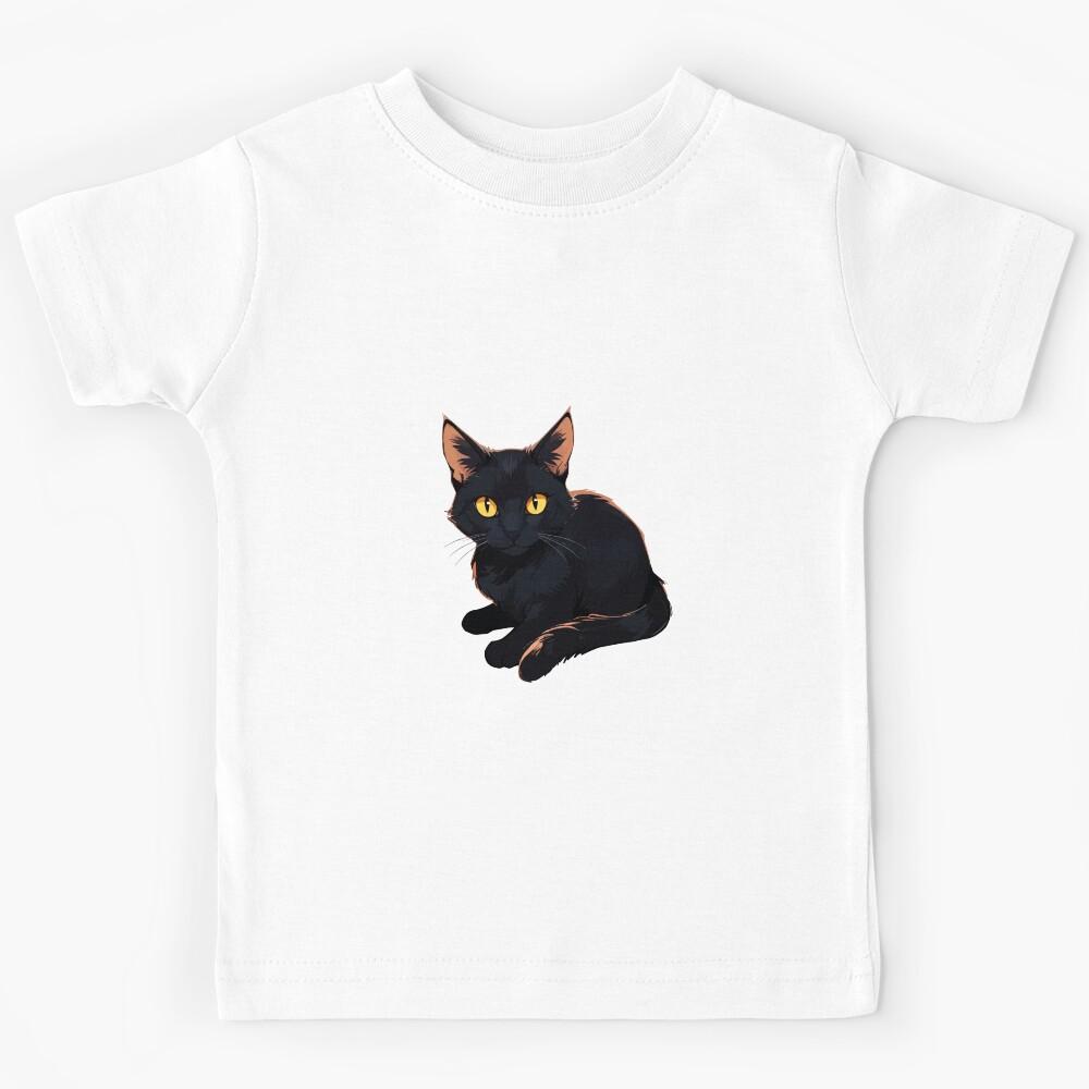 Black Cat Kids T-Shirt 150