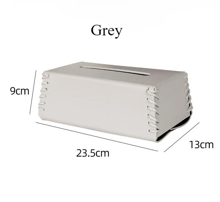 

One Piece of Elegantly Designed Hand-Woven Tissue Box, Ideal for Use in Home Dining Areas, Living Rooms, Car Interiors сірий