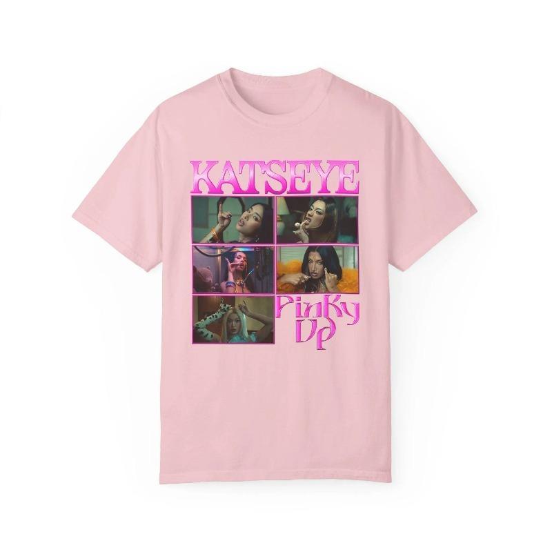 Katseye Pinky Up Comfort Colors Kpop Graphic Tee Summer Unisex Loose And Breathable Cotton Tshirt Top