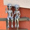Outdoor Space Alien Ornaments Garden Resin Statue Figurine Home Decoration Gift Garden Yard Decoration Outdoor Miniatures