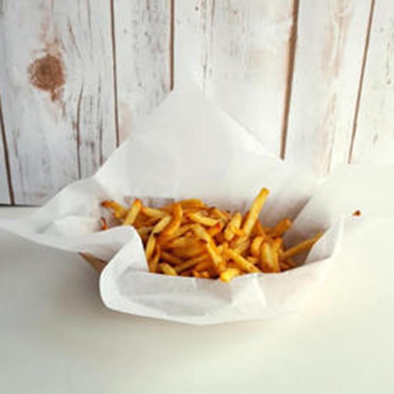 Wax Paper Food Oil Proof Grease Papers Wrappers For Bread Burger French Fries Wrapping Package Bar Restaurant Bar 500Pcs White