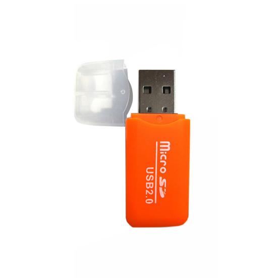 Portable USB 2.0 TF T-Flash Memory Card Reader Adapter for PC Laptop Computer