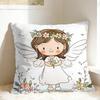 Pillow Cover Watercolor Cute Angel Girls  Novelty Pillow Case For Sofa Home Decoration Pillowcases