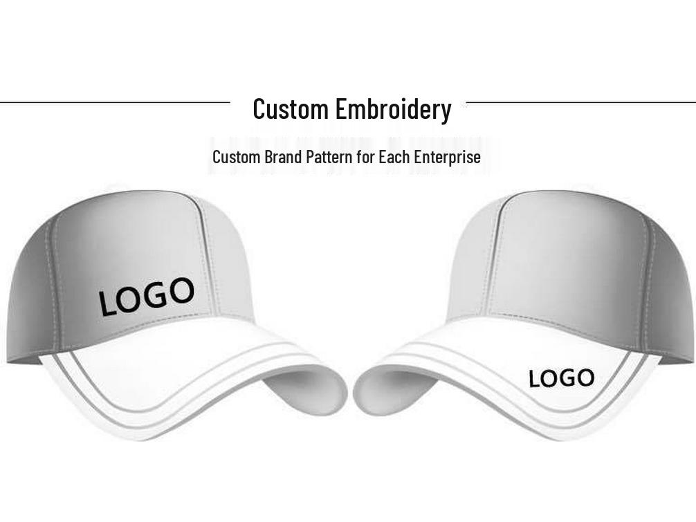 Unisex Solid Color Cotton Mesh Baseball Cap with Visor - Sun Protection & Logo Option