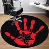1pc Blood Handprint Office Round Area Rug, Under Office Chairs Bedroom Living Room Home Decor, Room Deco, Available in Various Sizes