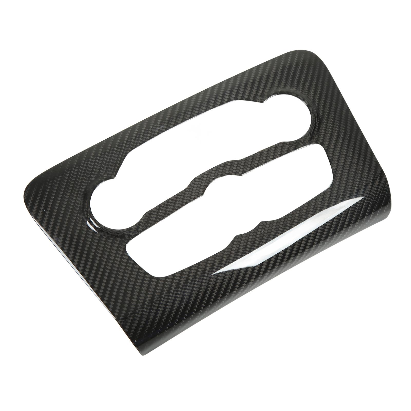 Central Console Air Conditioner Switch Multimedia Panel Cover Trim Carbon Fiber Replacement for Dodge Charger 2010‑2022