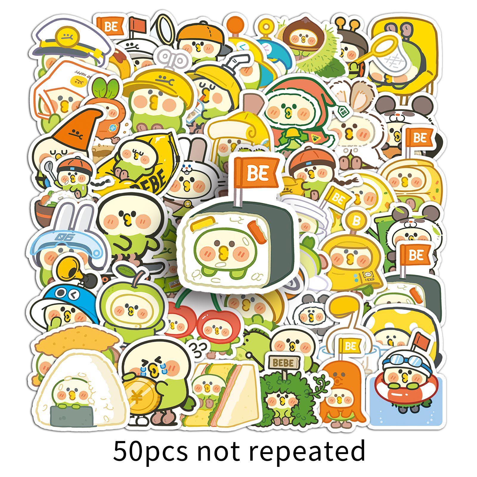 

50 Little Parrot Bebe Cute Mascot Animal Illustration Stickers for Phone & Journal