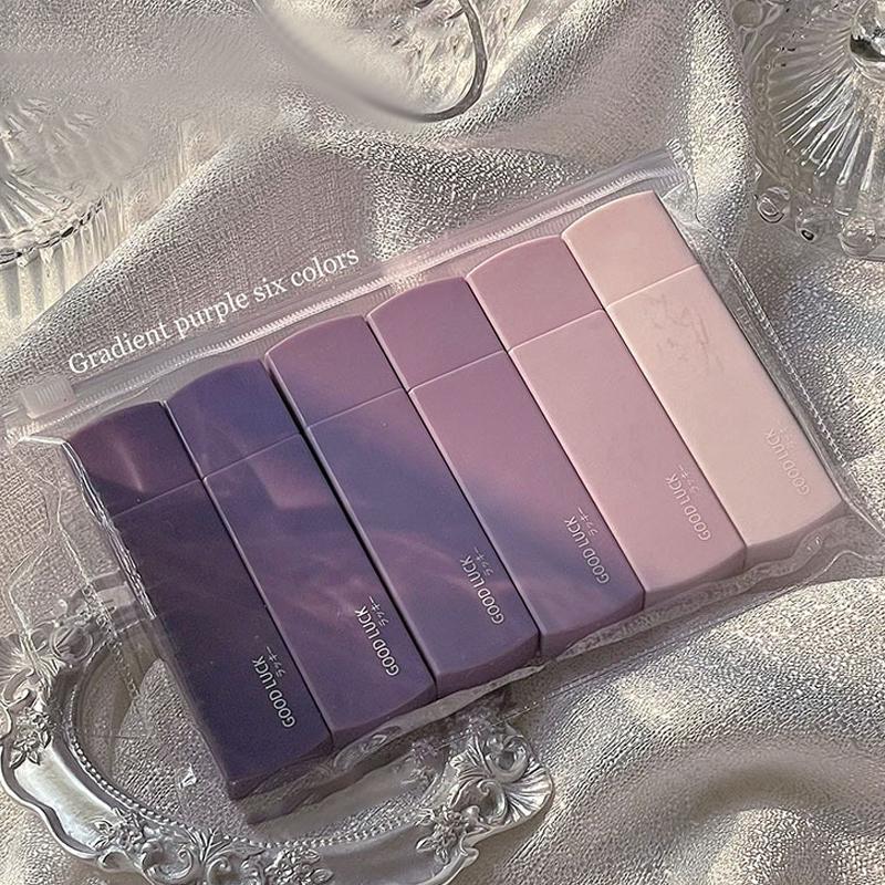 

6 шт./компл. ленты для коррекции стиля Ins, студенческие простые портативные милые корректирующие ленты фиолетовый