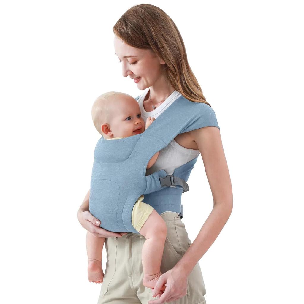 Newborn Carrier, Cozy Baby Carrier, Ergonomic Baby Wrap Carrier, Light Blue