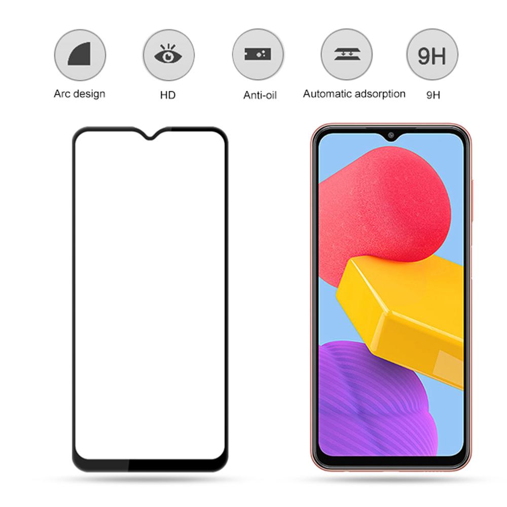 

MOCOLO for Samsung Galaxy M13 4G Full Glue Silk Printing Full Screen Protector Anti-fingerprint Secondary Hardening Ultra Clear Tempered Glass Film Black