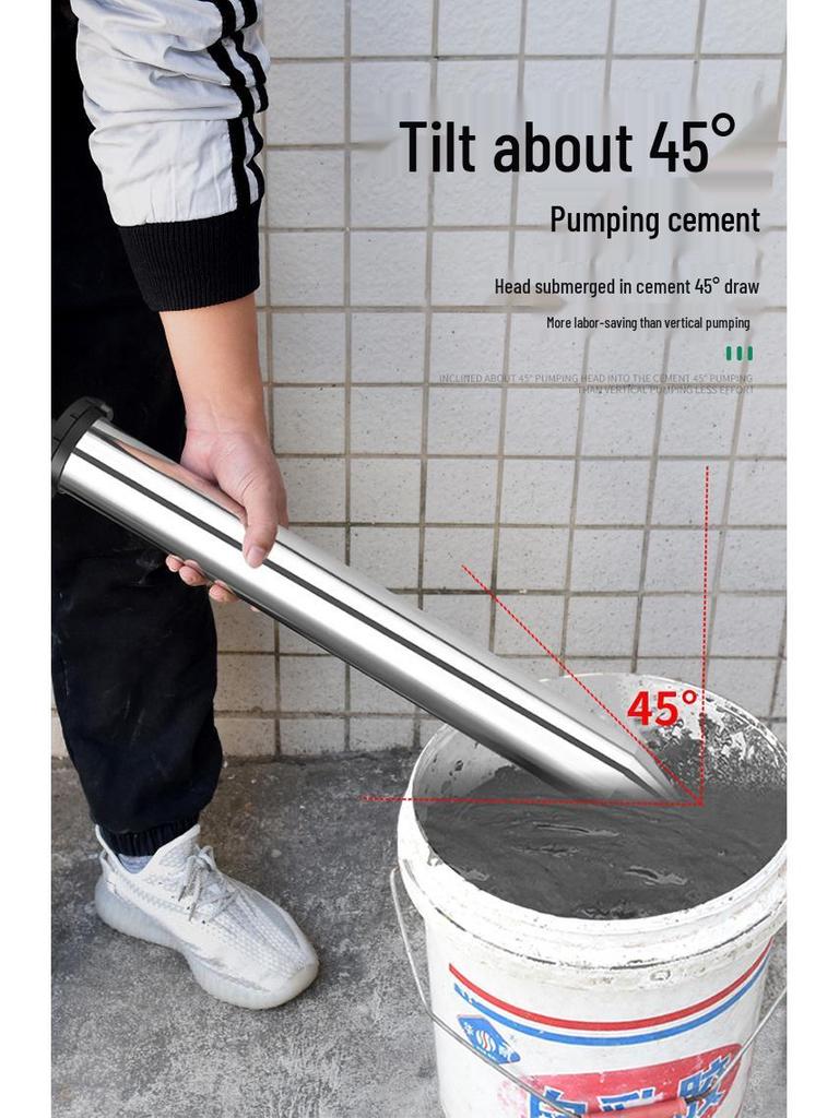 Stainless Steel Cement Mortar Caulking Gun & Grouting Syringe for Doors and Windows