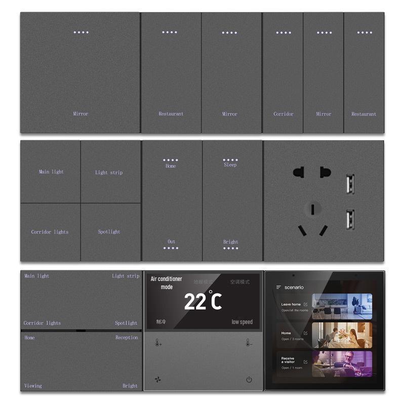 Zigbee Tuya Four-Gang Smart Switch with Alexa Voice Control