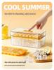 Press-Type Ice Cube Tray with Lid - Food Grade Storage Box for Homemade Ice Cubes