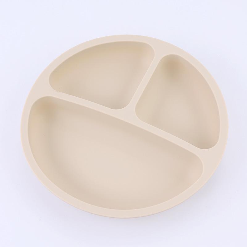 Children's Silicone Divided Plate Set: Food-Grade Tableware with Fork & Spoon for Babies and Toddlers