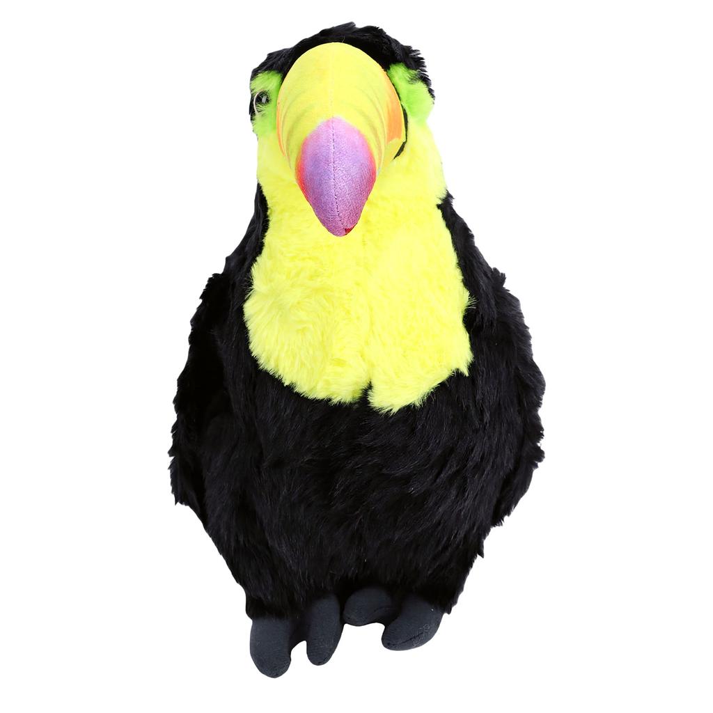 Toucan Plush Toy Soft Lifelike Simulation Portable Tropical Bird Plush for Home Decor Yellow