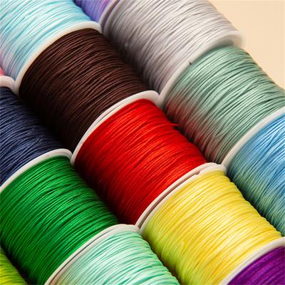 Z60n NEW 0.8mm Nylon Cord Thread Chinese Knot Macrame Cord Bracelet Braided String DIY Tassels Beading Shamballa Thread Gifts