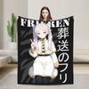 Frieren Beyond Journey's End Blankets Flannel Print Full Character Multi-function Lightweight Throw Blankets Bedspreads Quilt