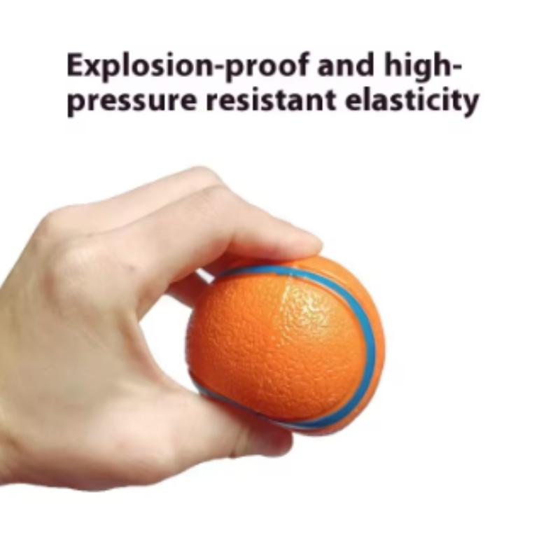 Indestructible Squeaky Ball Dog Toy Chew Resistant Bouncy Tennis Ball for Interactive Training Play for Aggressive Chewers